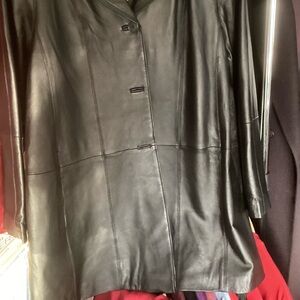 Sleek Black Leather Jacket for Women